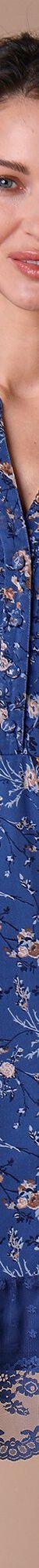 Robe dentelle manches 3/4 imprimée (bleu grisé) Robe dentelle manches 3/4 imprimée (bleu grisé)